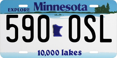 MN license plate 590OSL