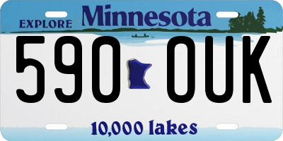 MN license plate 590OUK