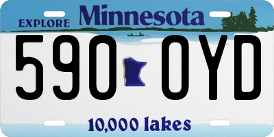 MN license plate 590OYD