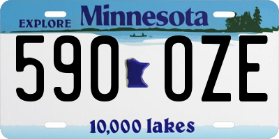 MN license plate 590OZE