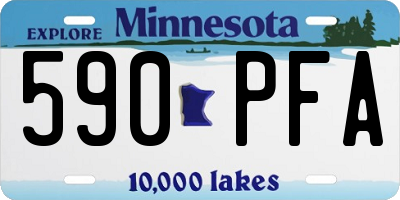 MN license plate 590PFA