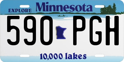 MN license plate 590PGH