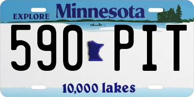 MN license plate 590PIT