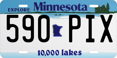 MN license plate 590PIX