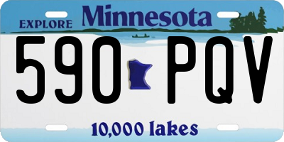 MN license plate 590PQV