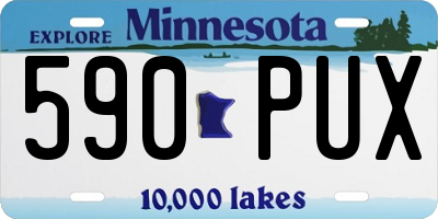MN license plate 590PUX
