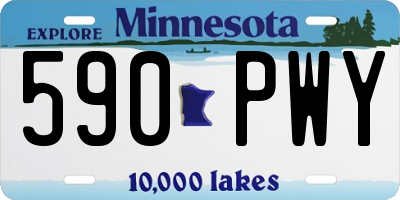 MN license plate 590PWY