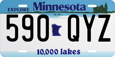 MN license plate 590QYZ