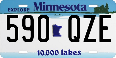 MN license plate 590QZE