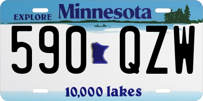MN license plate 590QZW