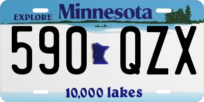 MN license plate 590QZX