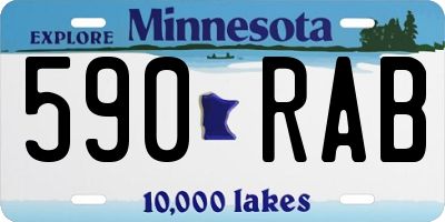MN license plate 590RAB