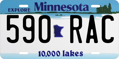 MN license plate 590RAC