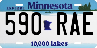 MN license plate 590RAE