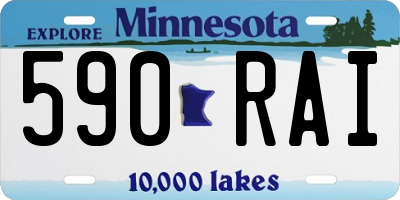 MN license plate 590RAI
