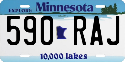 MN license plate 590RAJ