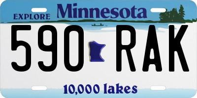 MN license plate 590RAK