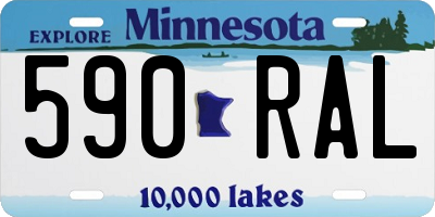 MN license plate 590RAL