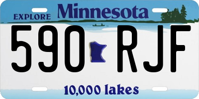 MN license plate 590RJF