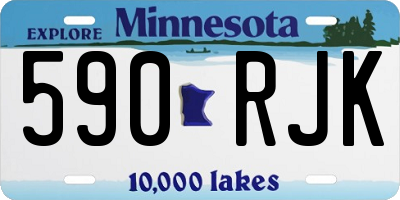 MN license plate 590RJK