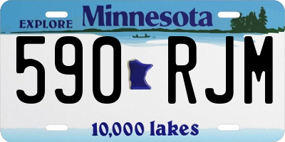 MN license plate 590RJM