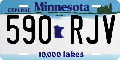 MN license plate 590RJV