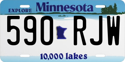 MN license plate 590RJW