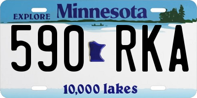 MN license plate 590RKA