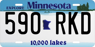 MN license plate 590RKD
