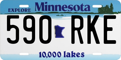 MN license plate 590RKE