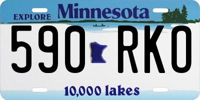 MN license plate 590RKO