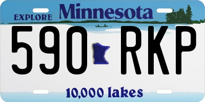 MN license plate 590RKP