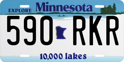 MN license plate 590RKR