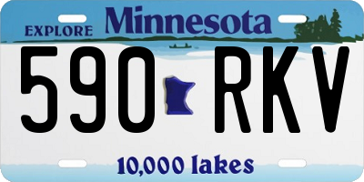 MN license plate 590RKV