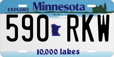 MN license plate 590RKW