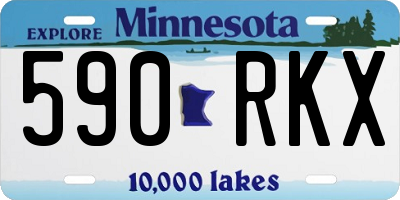 MN license plate 590RKX