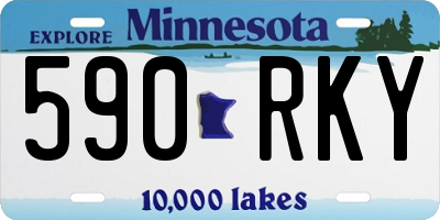 MN license plate 590RKY
