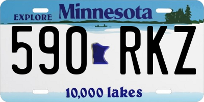 MN license plate 590RKZ