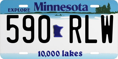 MN license plate 590RLW