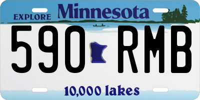 MN license plate 590RMB