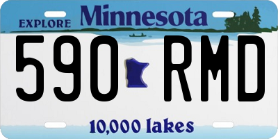 MN license plate 590RMD