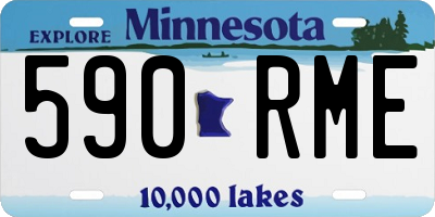 MN license plate 590RME