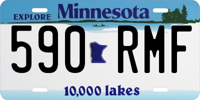 MN license plate 590RMF