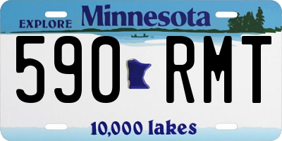 MN license plate 590RMT
