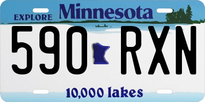 MN license plate 590RXN