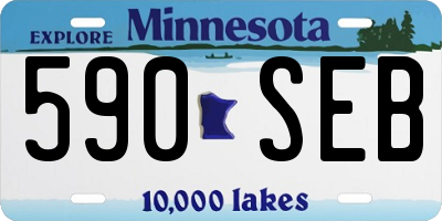 MN license plate 590SEB