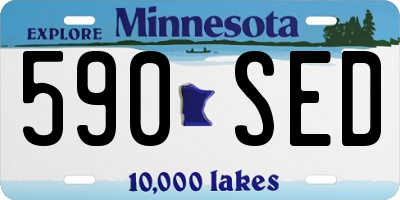 MN license plate 590SED