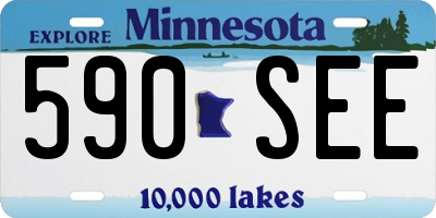 MN license plate 590SEE