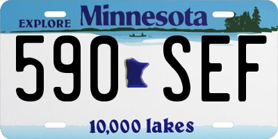 MN license plate 590SEF