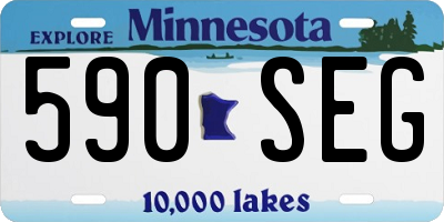 MN license plate 590SEG